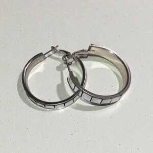 Elegant Silver Hoop Earrings